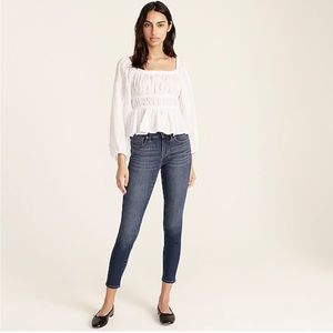 JCrew Petite 8" toothpick jean in Vista wash